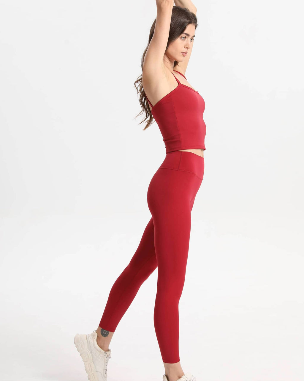 Leggings High Waist soft figurbetont – Rot