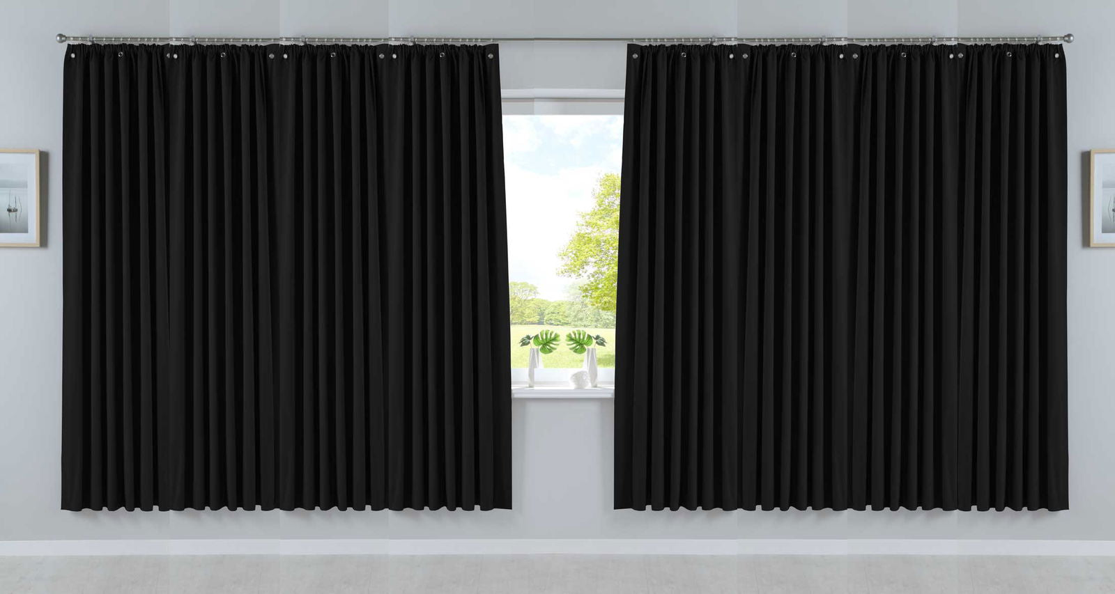 Verdunkelungsvorhang »DARK« Saugnapf Abnehmbar Reisevorhang Vorträge Vorhang 100% Verdunkelung Softshell Material Multi Aufhängung Strandhaus Vorhalle Cabana 10000335set