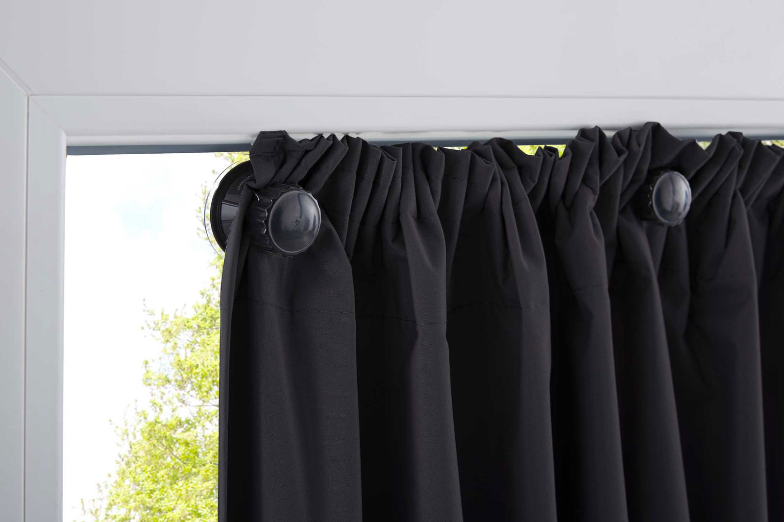 Verdunkelungsvorhang »DARK« Saugnapf Abnehmbar Reisevorhang Vorträge Vorhang 100% Verdunkelung Softshell Material Multi Aufhängung Strandhaus Vorhalle Cabana 10000335set