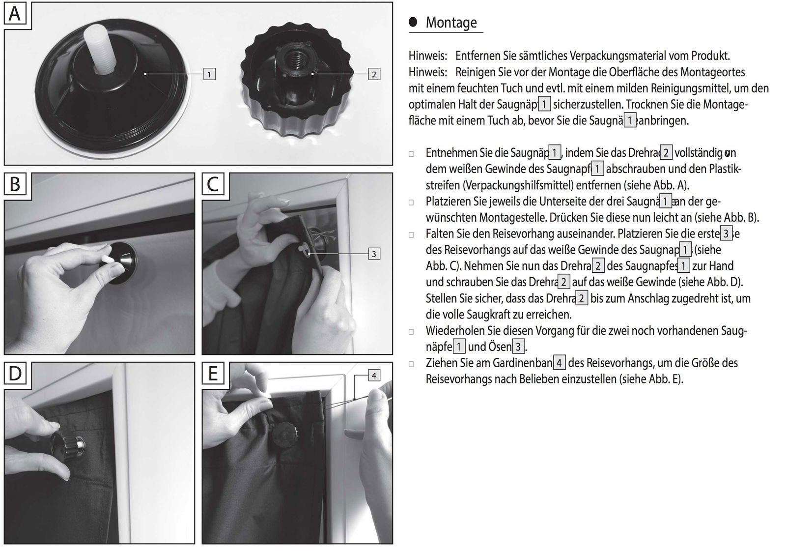 Verdunkelungsvorhang »DARK« Saugnapf Abnehmbar Reisevorhang Vorträge Vorhang 100% Verdunkelung Softshell Material Multi Aufhängung Strandhaus Vorhalle Cabana 10000335set