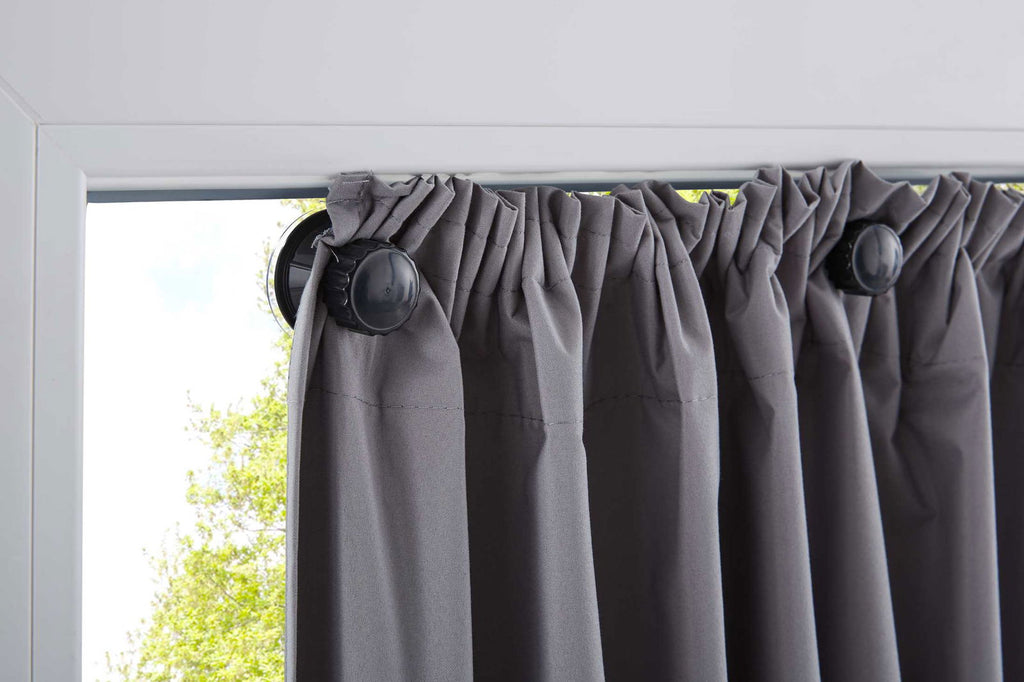 Verdunkelungsvorhang »DARK« Saugnapf Abnehmbar Reisevorhang Vorträge Vorhang 100% Verdunkelung Softshell Material Multi Aufhängung Strandhaus Vorhalle Cabana 10000335set