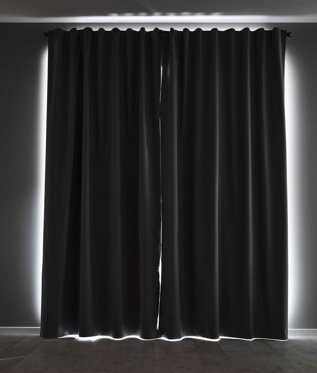 Verdunkelungsvorhang »PALERMO DARK« Matt Blickdicht Lichtundurchlässig Verdeckte Schlaufen Kräuselband Raffhalter Fleecerücken  100002652