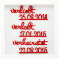 Verliebt, Verlobt, Verheiratet mit Rahmen