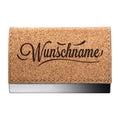 Visitenkartenetui aus Kork mit Name