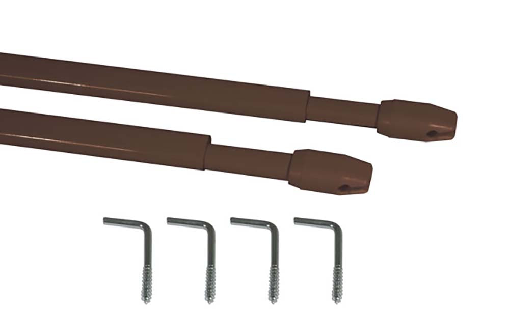 Vitragestangen 2er-Pack mit Schrauben 110