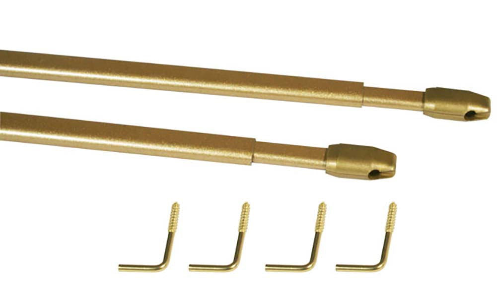 Vitragestangen 2er-Pack mit Schrauben 110