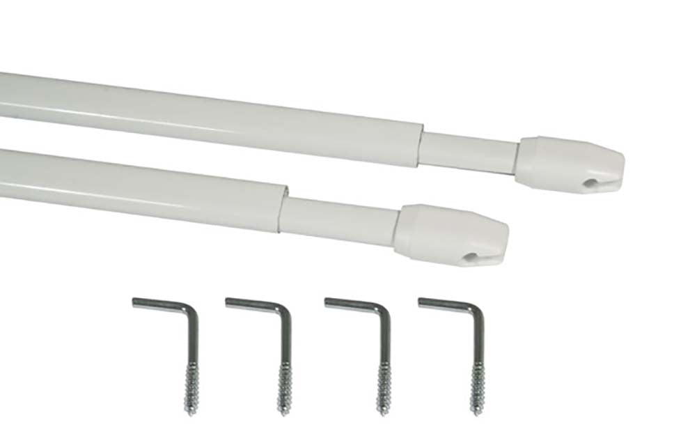 Vitragestangen 2er-Pack mit Schrauben 110