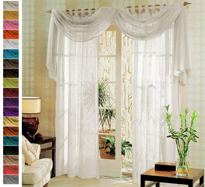 Voile komplett GARDINEN SET 3tlg.  60999