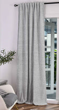 Vorhang Chenille Vorhang Bouclé-Struktur HxB 245x140 cm Weiß Schwarz »MONTANA« Multiband-Aufhängung Pflegeleicht 2023330