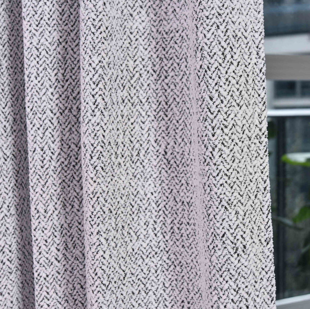 Vorhang Chenille Vorhang Bouclé-Struktur HxB 245x140 cm Weiß Schwarz »MONTANA« Multiband-Aufhängung Pflegeleicht 2023330
