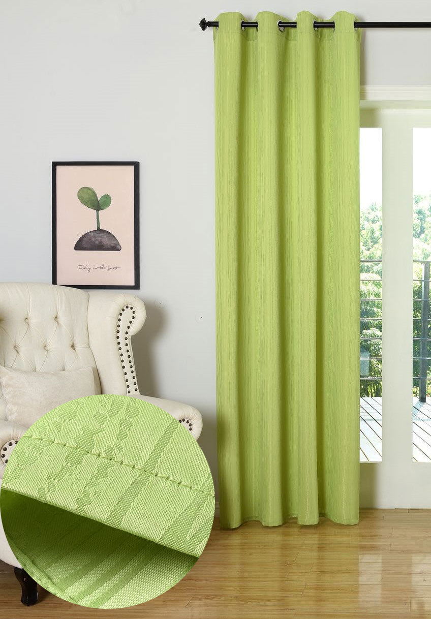 Vorhang Jacquard Deko Gardine Ösen feine Musterung blickdicht lichdurchlässig (Höhe x Breite cm) 20480