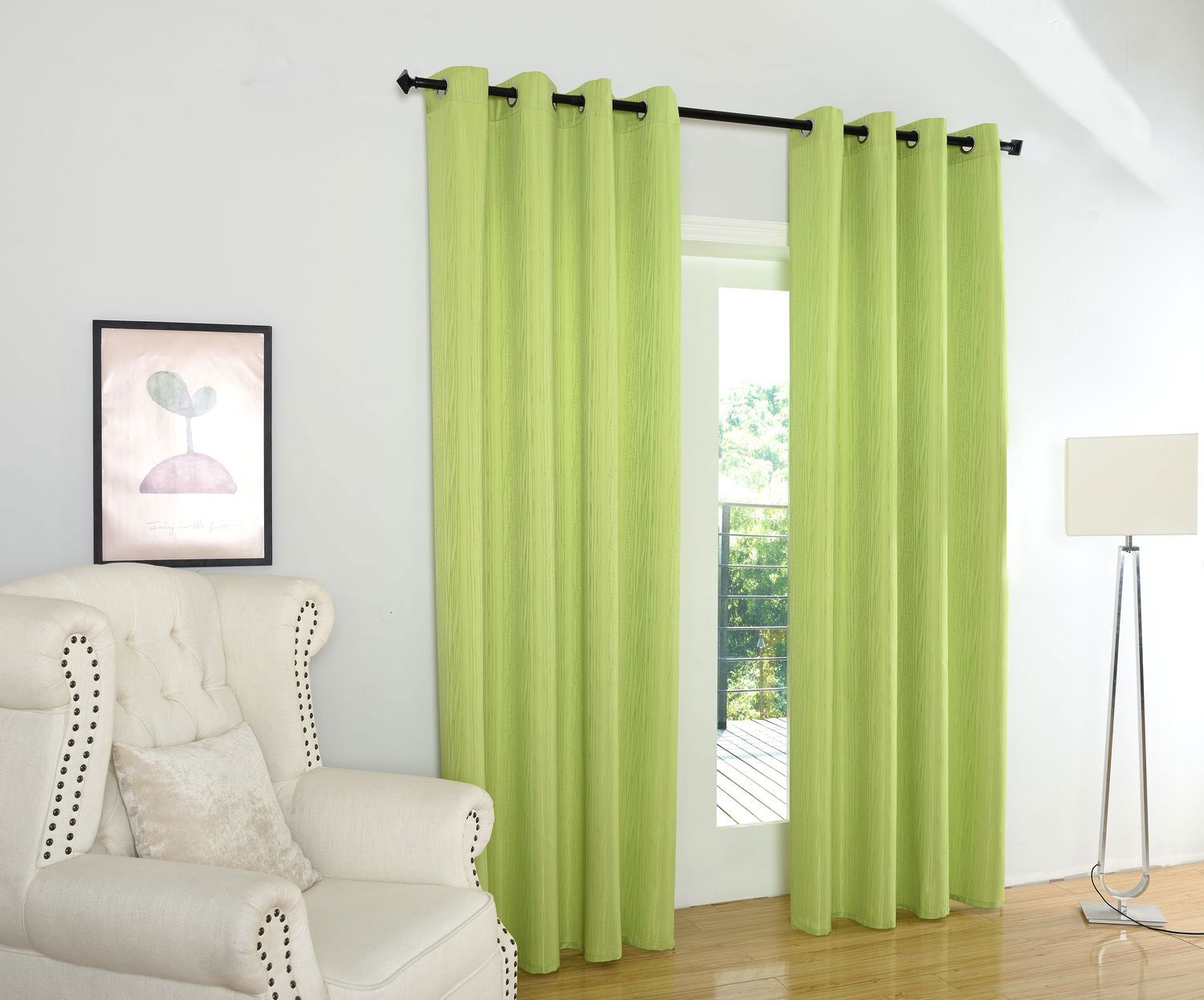 Vorhang Jacquard Deko Gardine Ösen feine Musterung blickdicht lichdurchlässig (Höhe x Breite cm) 20480