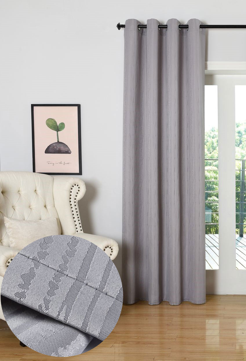 Vorhang Jacquard Deko Gardine Ösen feine Musterung blickdicht lichdurchlässig (Höhe x Breite cm) 20480
