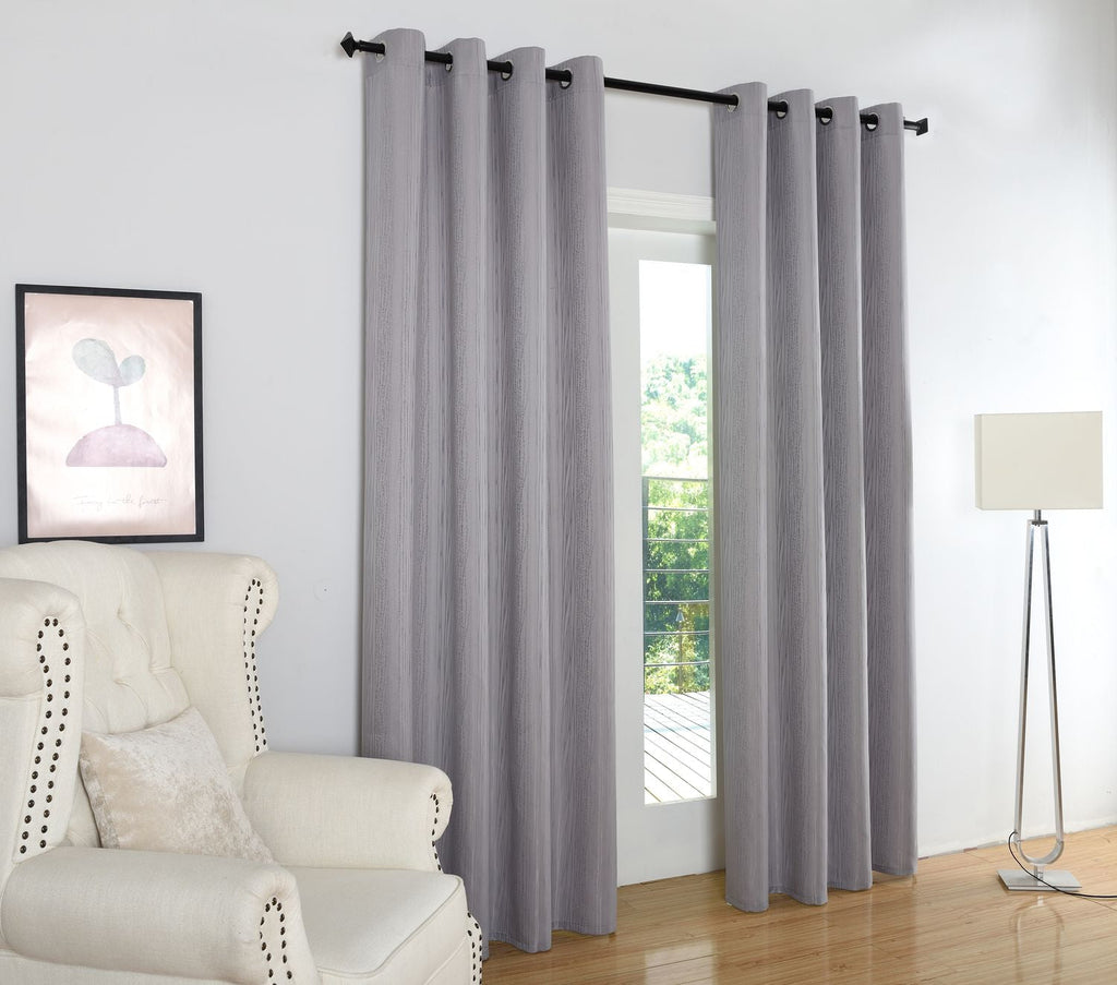 Vorhang Jacquard Deko Gardine Ösen feine Musterung blickdicht lichdurchlässig (Höhe x Breite cm) 20480