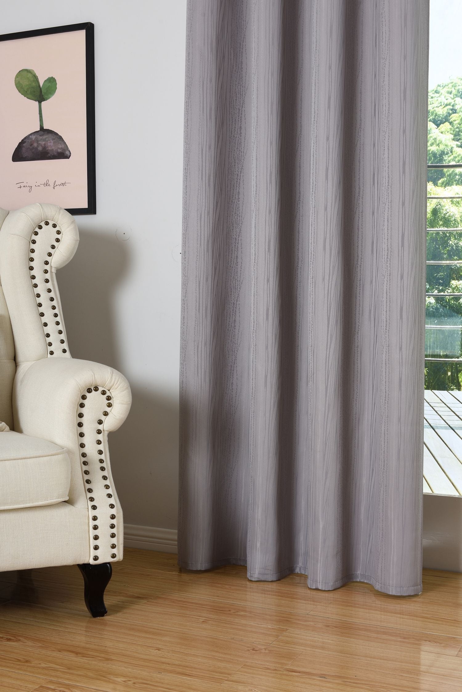 Vorhang Jacquard Deko Gardine Ösen feine Musterung blickdicht lichdurchlässig (Höhe x Breite cm) 20480