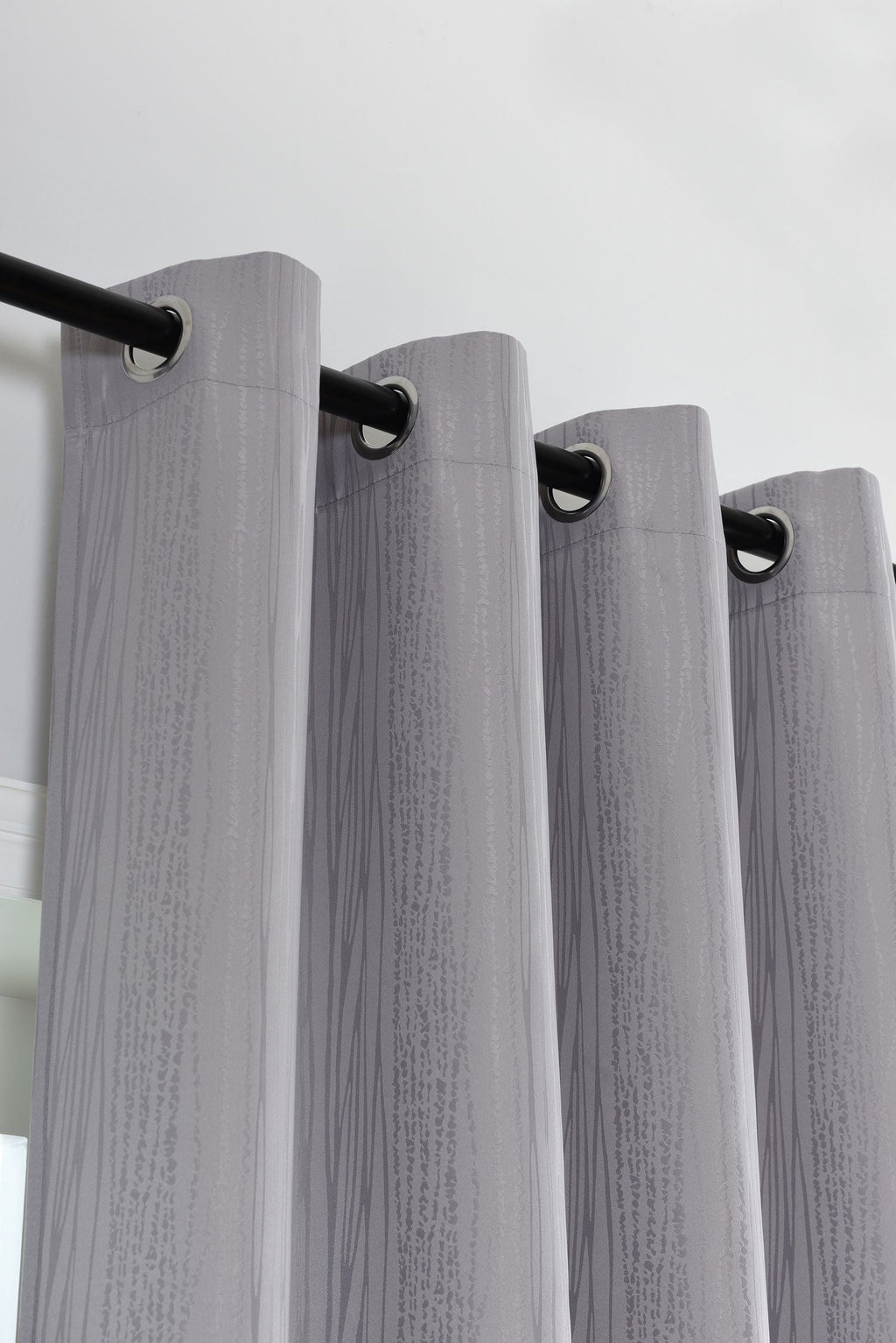 Vorhang Jacquard Deko Gardine Ösen feine Musterung blickdicht lichdurchlässig (Höhe x Breite cm) 20480