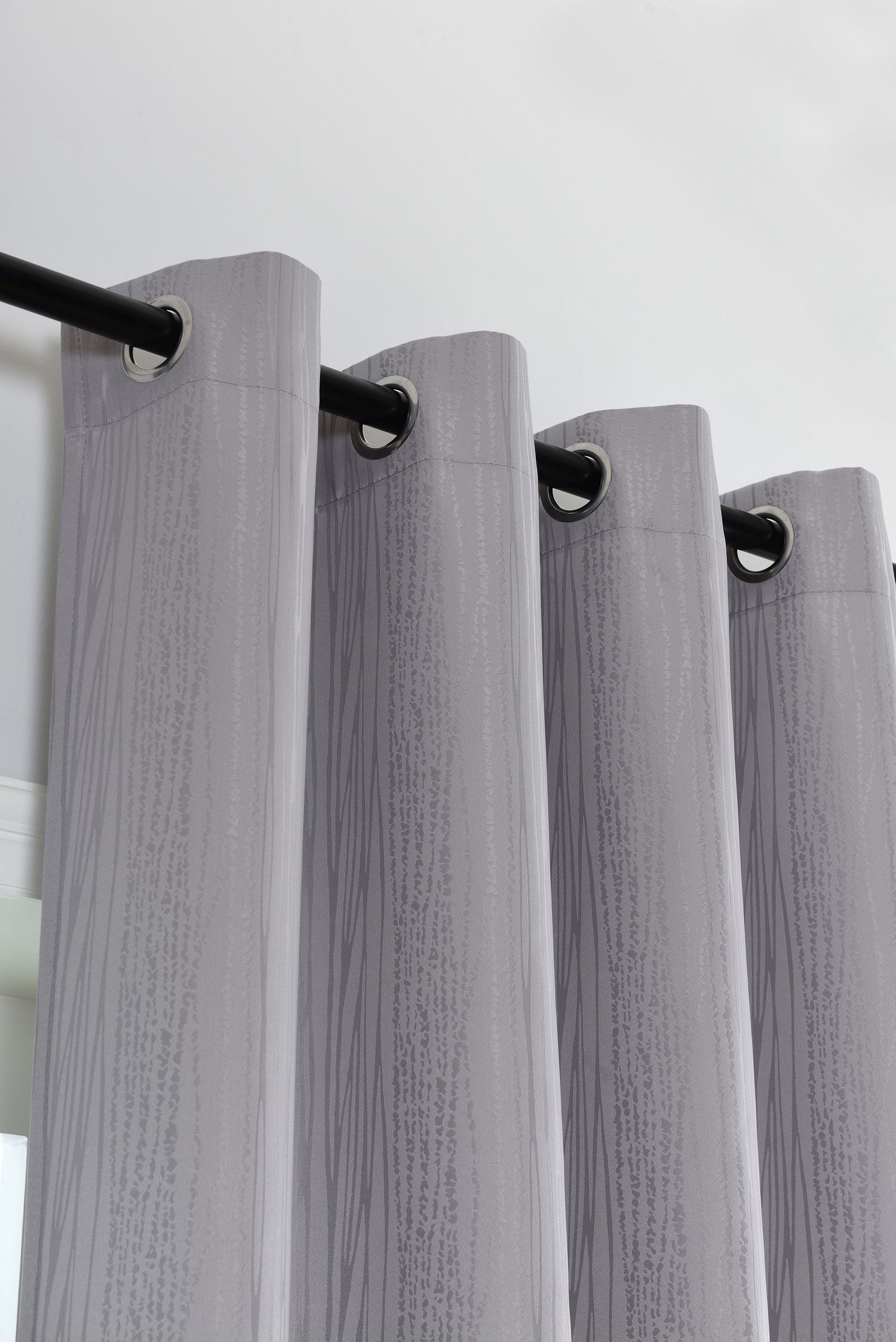 Vorhang Jacquard Deko Gardine Ösen feine Musterung blickdicht lichdurchlässig (Höhe x Breite cm) 20480