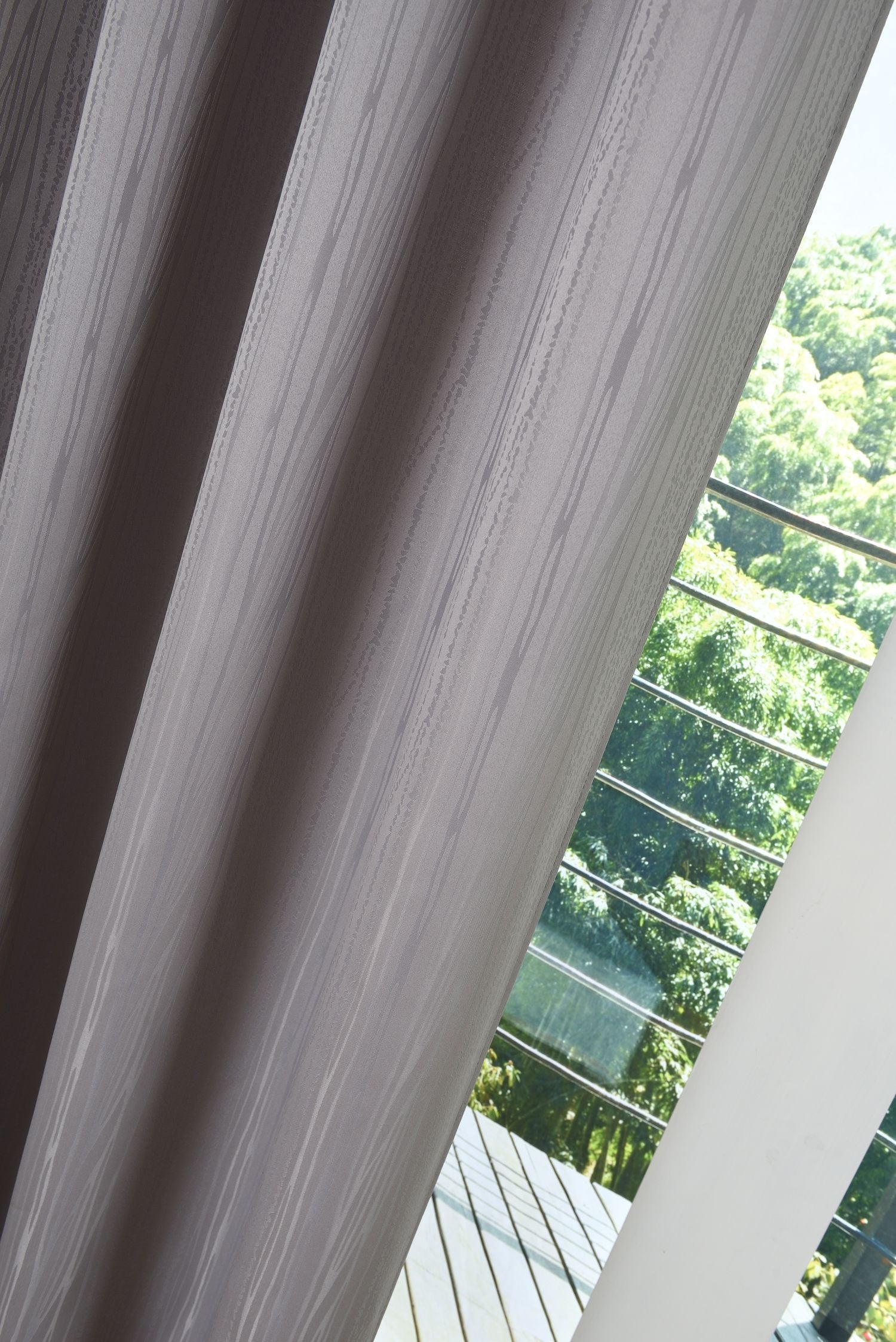 Vorhang Jacquard Deko Gardine Ösen feine Musterung blickdicht lichdurchlässig (Höhe x Breite cm) 20480