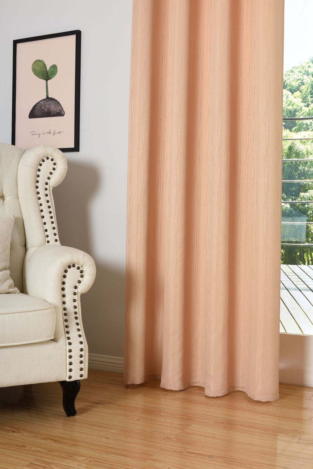 Vorhang Jacquard Deko Gardine Ösen feine Musterung blickdicht lichdurchlässig (Höhe x Breite cm) 20480