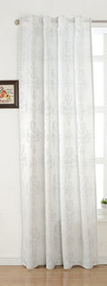 Vorhang Jacquard Deko Gardine verdeckte Schlaufen Barock Lurex Garn glänzend lichtdruchlässig (Höhe x Breite cm) 20455
