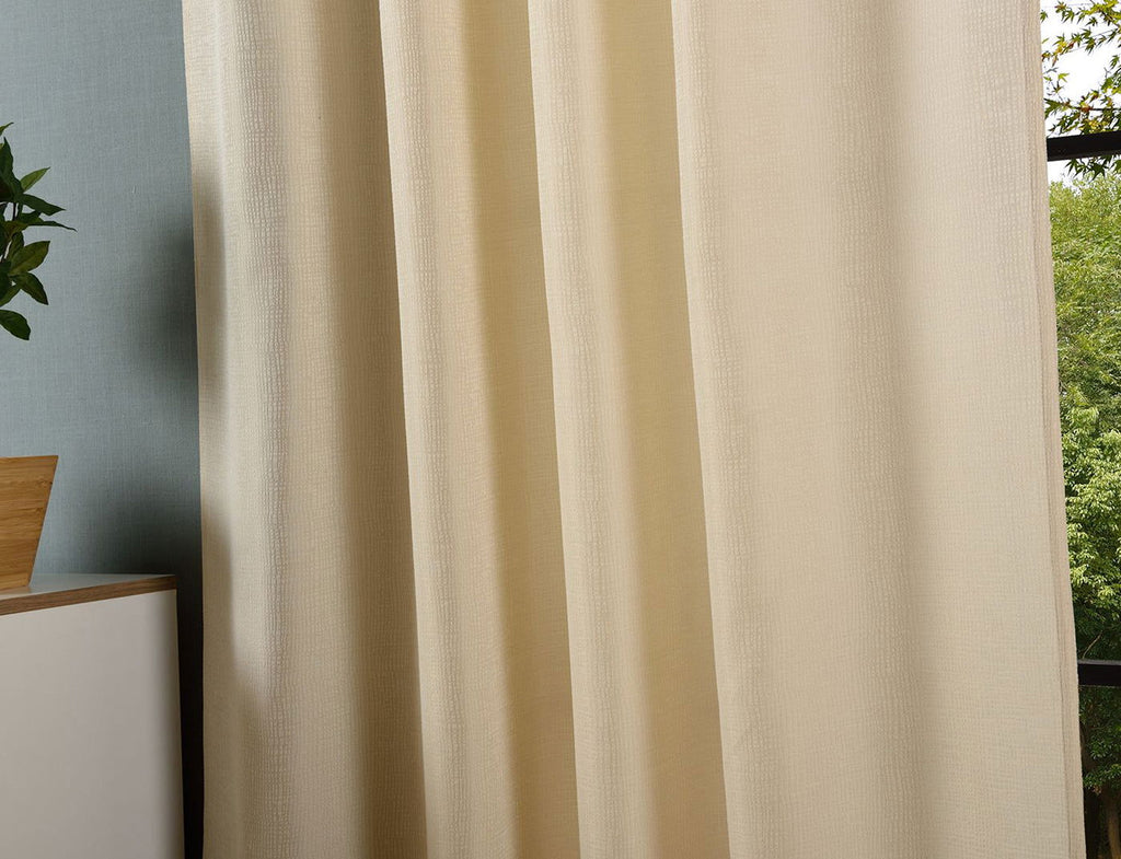 Vorhang Jacquard Deko Gardine verdeckte Schlaufen feine Musterung Universalband blickdicht lichtdurchlässig (Höhe x Breite cm) 20465