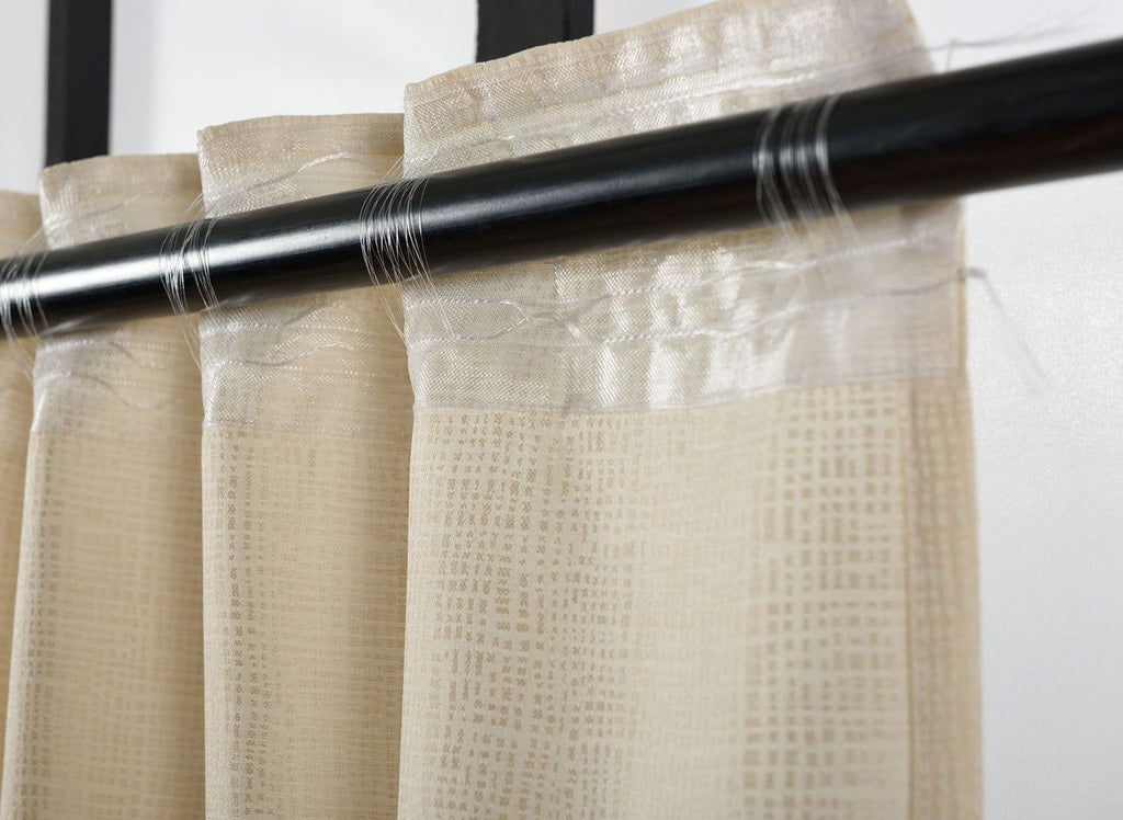 Vorhang Jacquard Deko Gardine verdeckte Schlaufen feine Musterung Universalband blickdicht lichtdurchlässig (Höhe x Breite cm) 20465