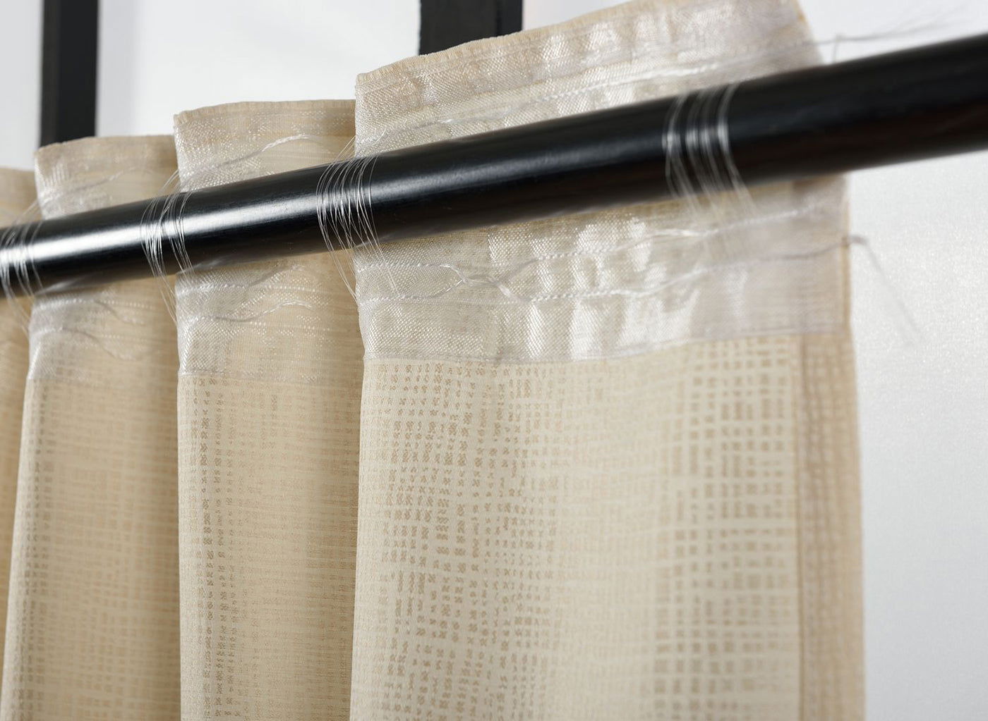 Vorhang Jacquard Deko Gardine verdeckte Schlaufen feine Musterung Universalband blickdicht lichtdurchlässig (Höhe x Breite cm) 20465