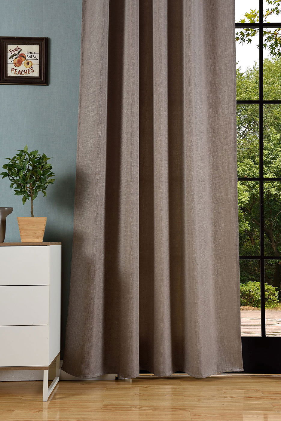 Vorhang Jacquard Deko Gardine verdeckte Schlaufen feine Musterung Universalband blickdicht lichtdurchlässig (Höhe x Breite cm) 20465