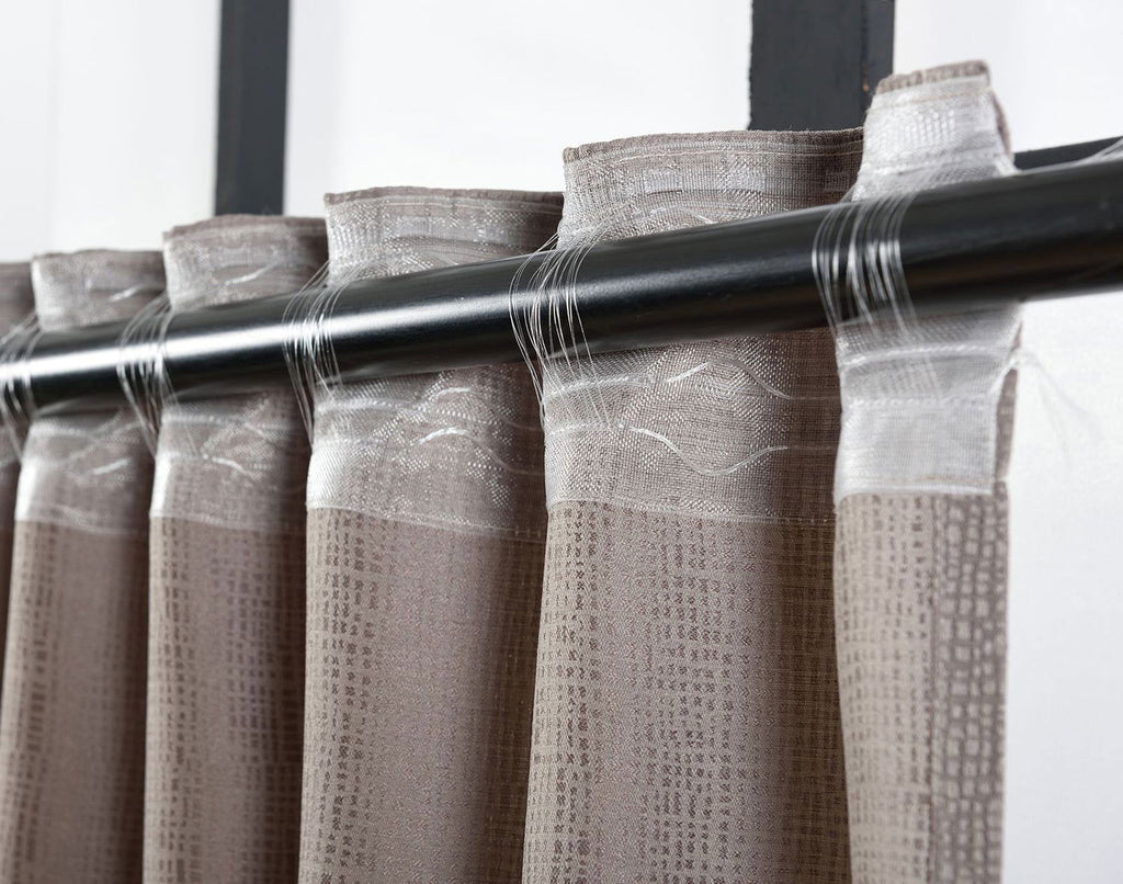 Vorhang Jacquard Deko Gardine verdeckte Schlaufen feine Musterung Universalband blickdicht lichtdurchlässig (Höhe x Breite cm) 20465