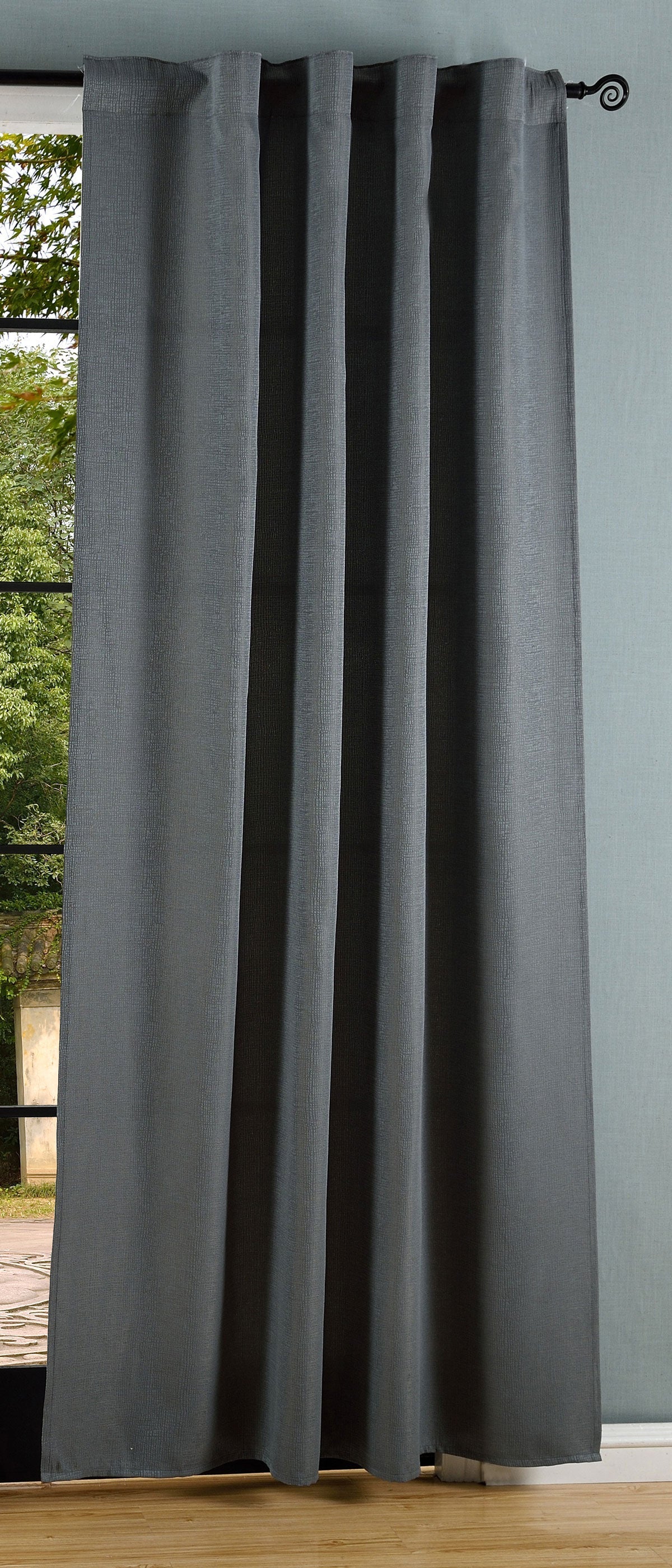 Vorhang Jacquard Deko Gardine verdeckte Schlaufen feine Musterung Universalband blickdicht lichtdurchlässig (Höhe x Breite cm) 20465