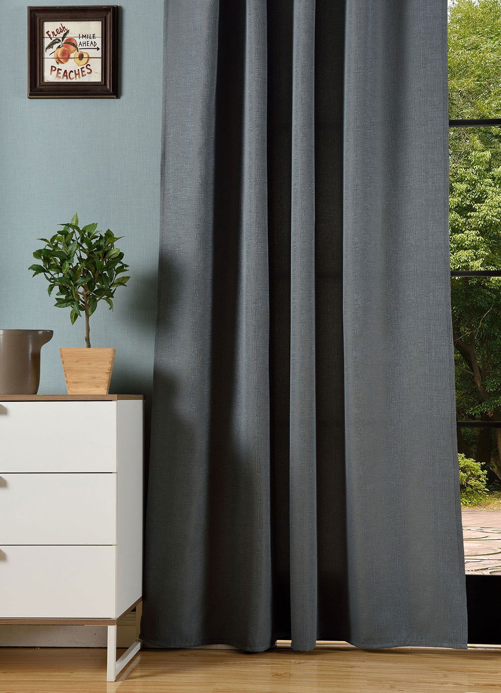 Vorhang Jacquard Deko Gardine verdeckte Schlaufen feine Musterung Universalband blickdicht lichtdurchlässig (Höhe x Breite cm) 20465