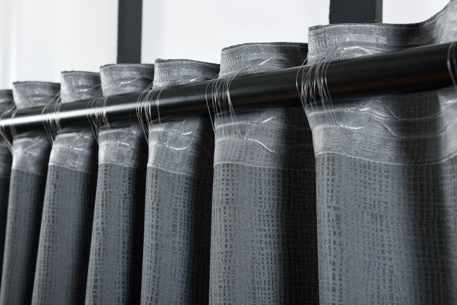 Vorhang Jacquard Deko Gardine verdeckte Schlaufen feine Musterung Universalband blickdicht lichtdurchlässig (Höhe x Breite cm) 20465