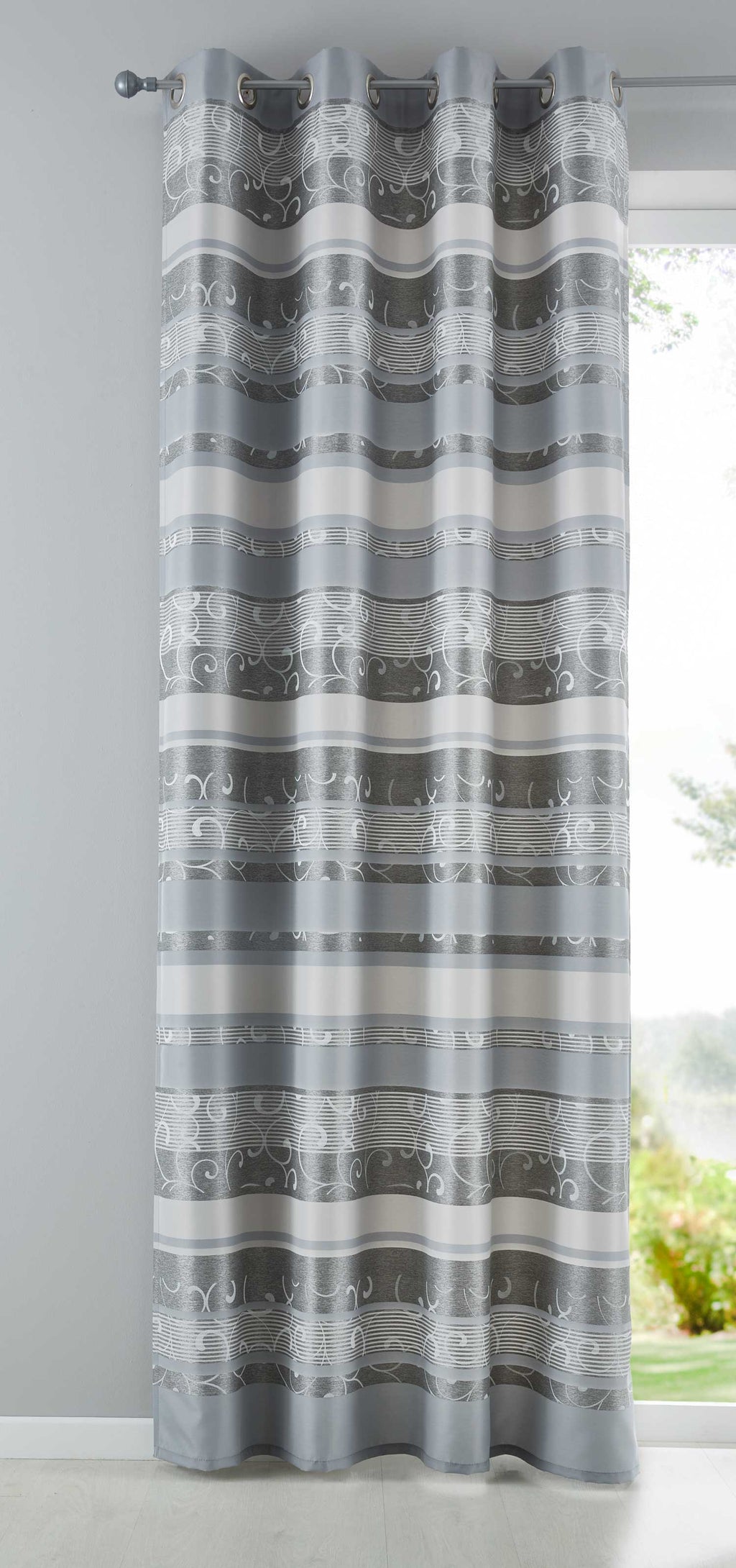 Vorhang Ösen Jacquard Blickdicht Manisa Schal Musterung Verdunkelung Gardine 10000141