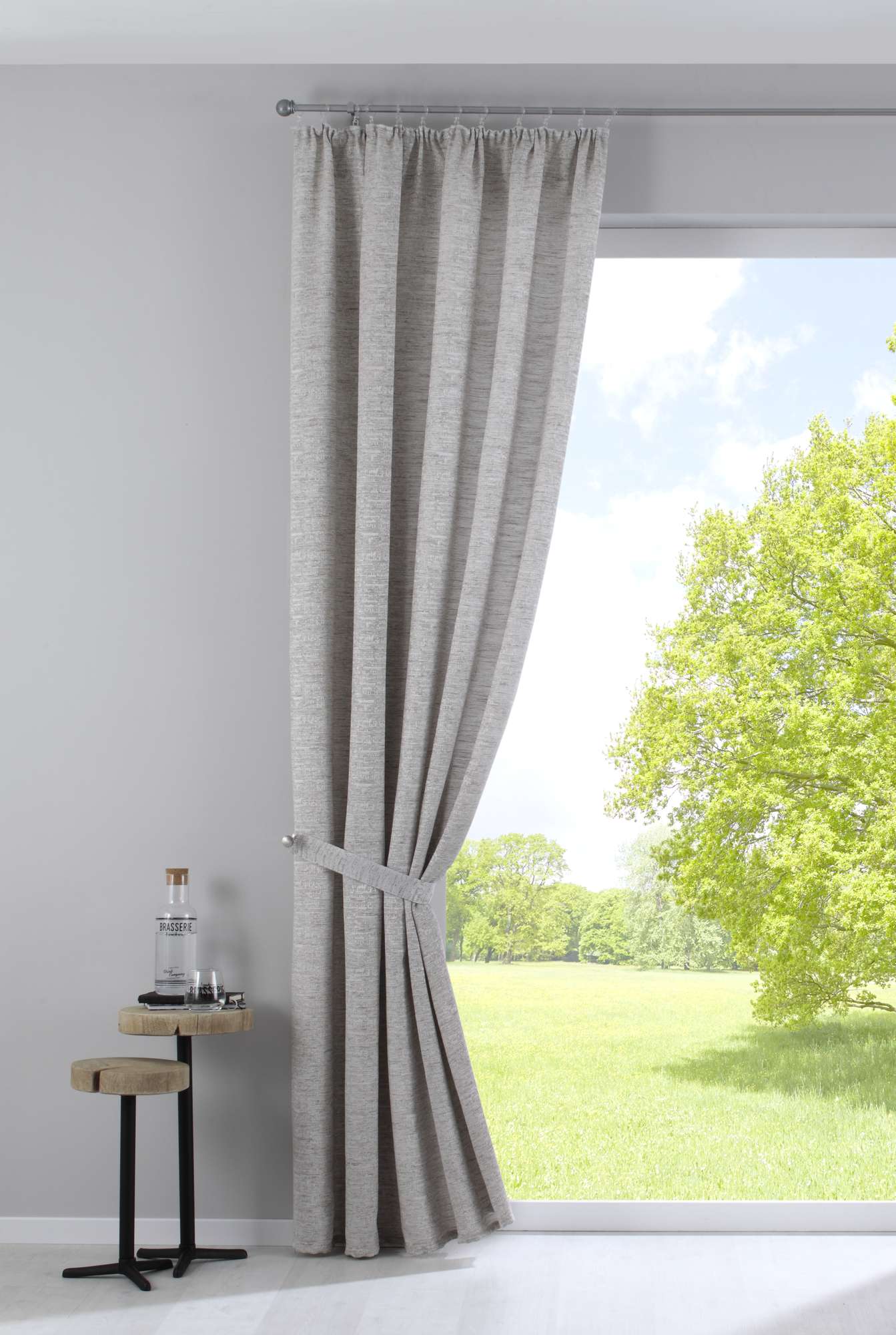 Vorhang mit Jacquardmusterung und Effektgarn »Sivas« Blickdicht verdeckte Schlaufen und Kräuselband Moderne Optik 20190350