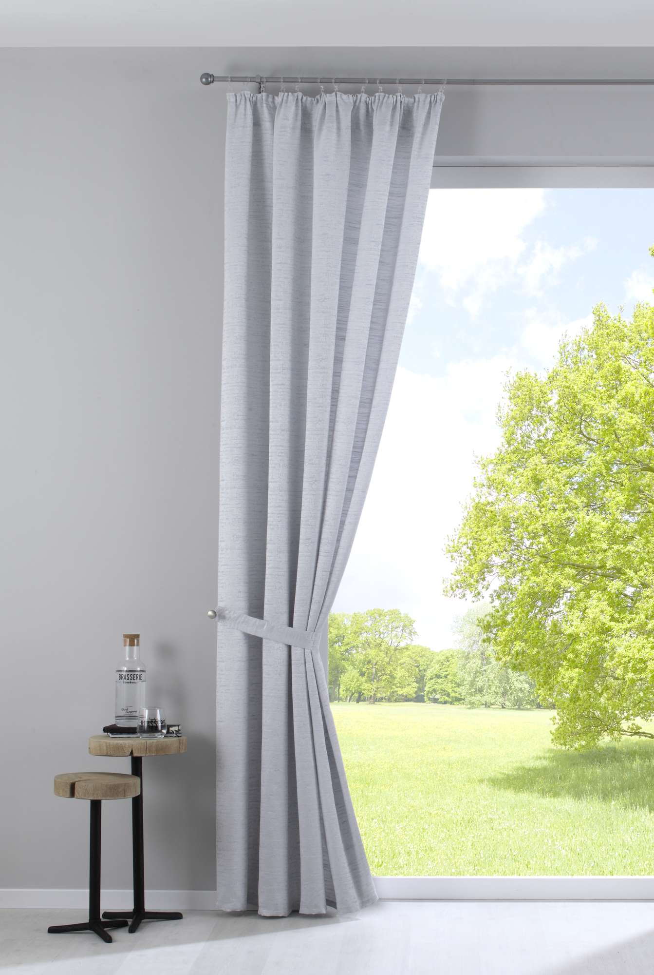 Vorhang mit Jacquardmusterung und Effektgarn »Sivas« Blickdicht verdeckte Schlaufen und Kräuselband Moderne Optik 20190350