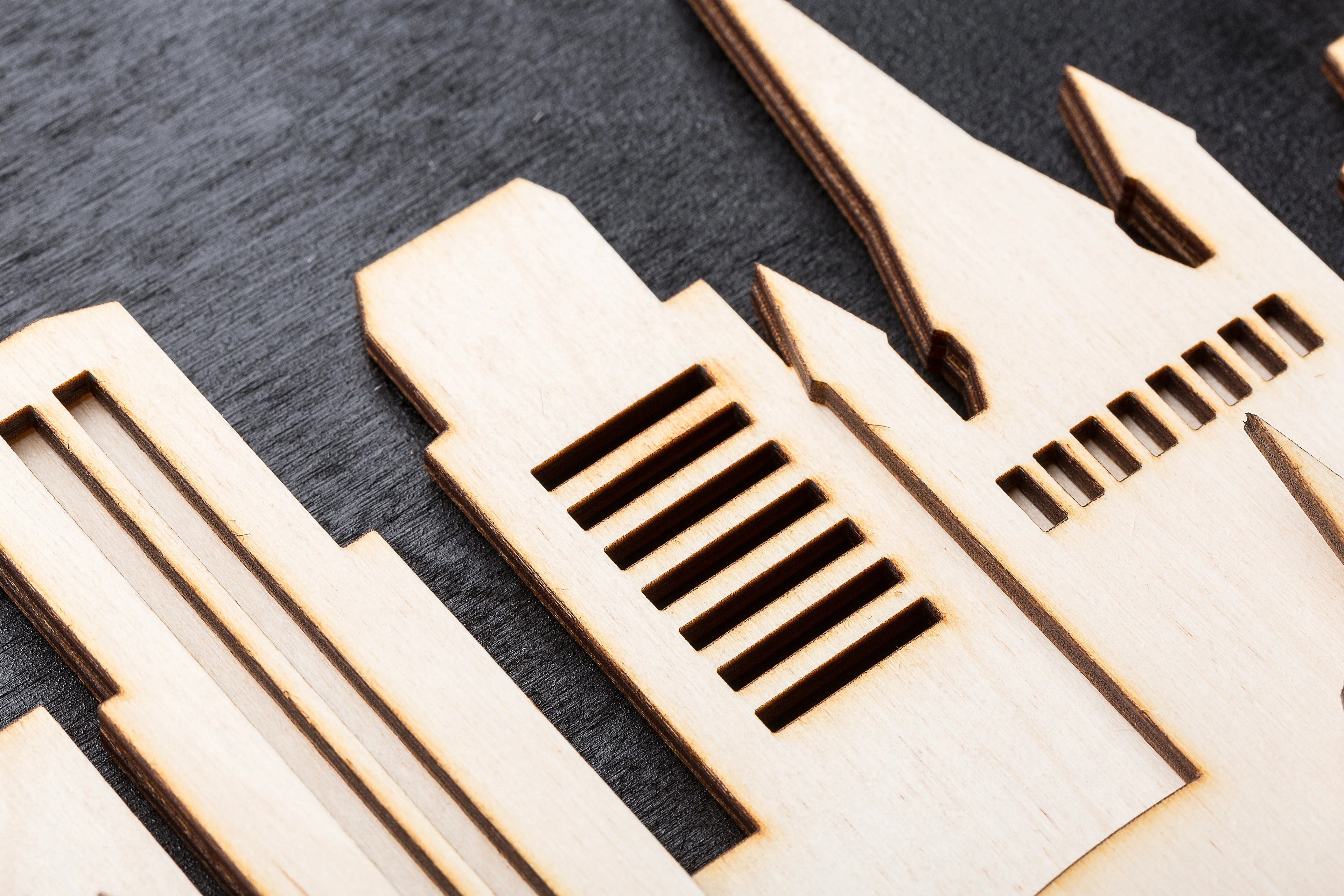 3D Wandbild aus Holz Skyline Berlin 2017