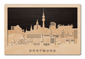 3D Wandbild aus Holz Skyline Dortmund 2017