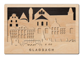 3D Wandbild aus Holz Skyline Gladbach 2017