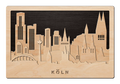 3D Wandbild aus Holz Skyline Köln 2017