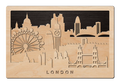 3D Wandbild aus Holz Skyline London 2017