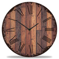 Wanduhr aus Holz Vintage Dielen - mit UV Druck