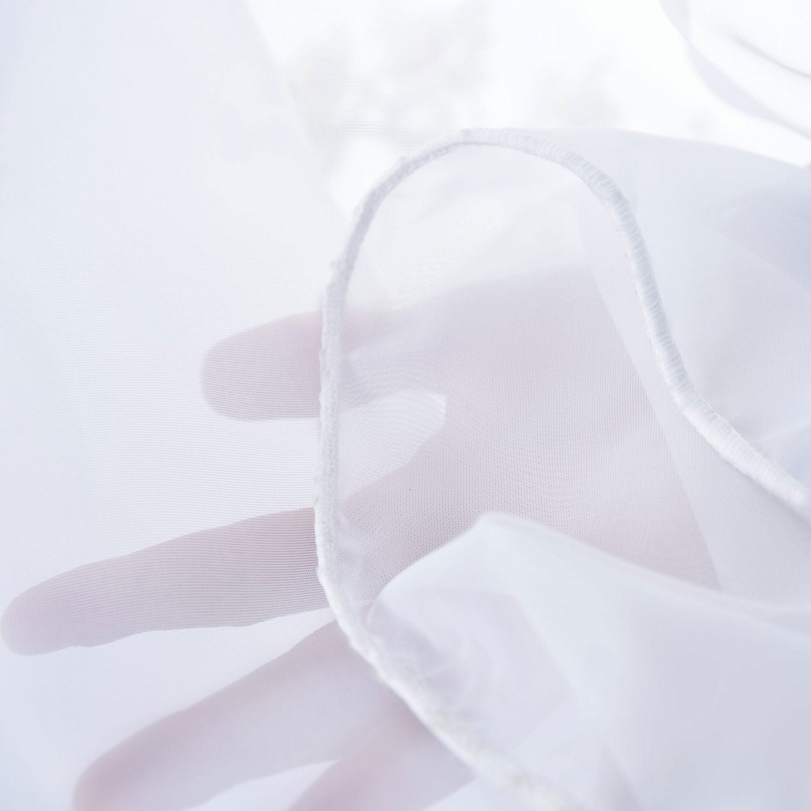 Weiße Voile Gardine dicht gewebt transparent Bleibandabschluss Tunneldurchzug 8 cm Gardinenband maschinenwaschbar verschiedene Größen 610011N