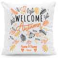 Bedrucktes Kissen mit Spruch Welcome Autumn