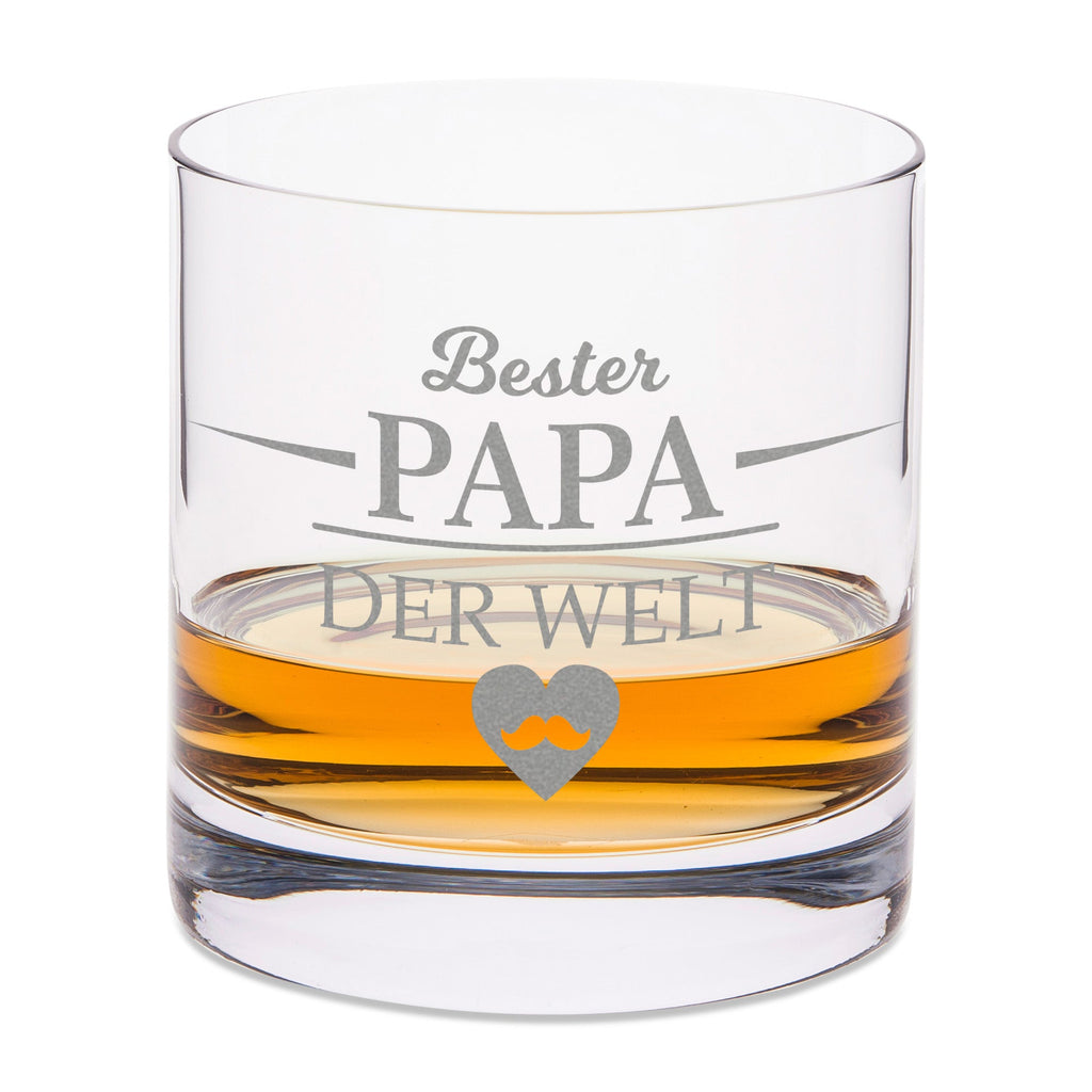 Leonardo Whiskygläser mit Gravur - "Bester Papa der Welt" im Set mit 0,5l Karaffe