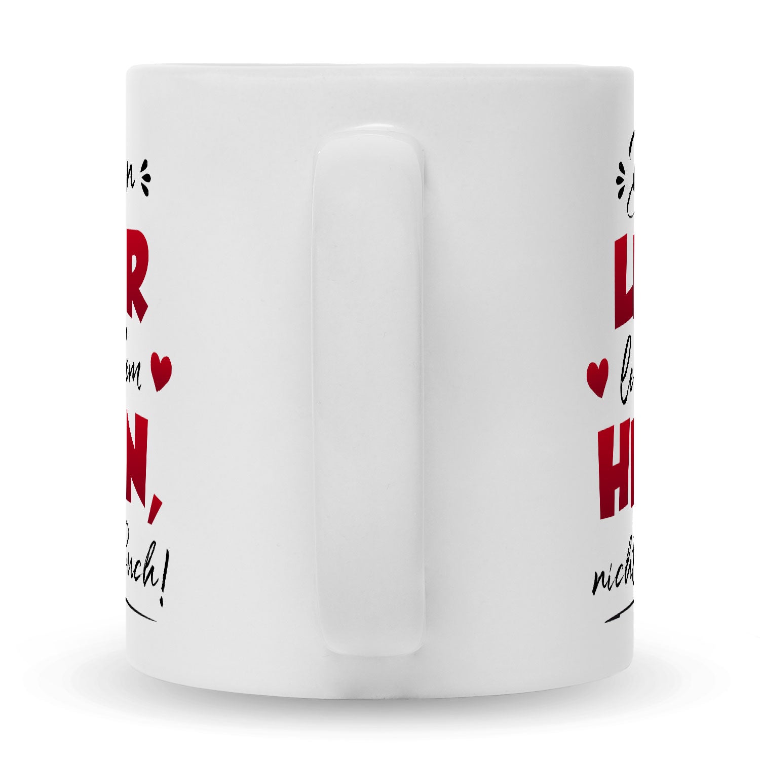 Bedruckte Tasse mit Spruch Die besten Lehrer lehren aus dem Herzen