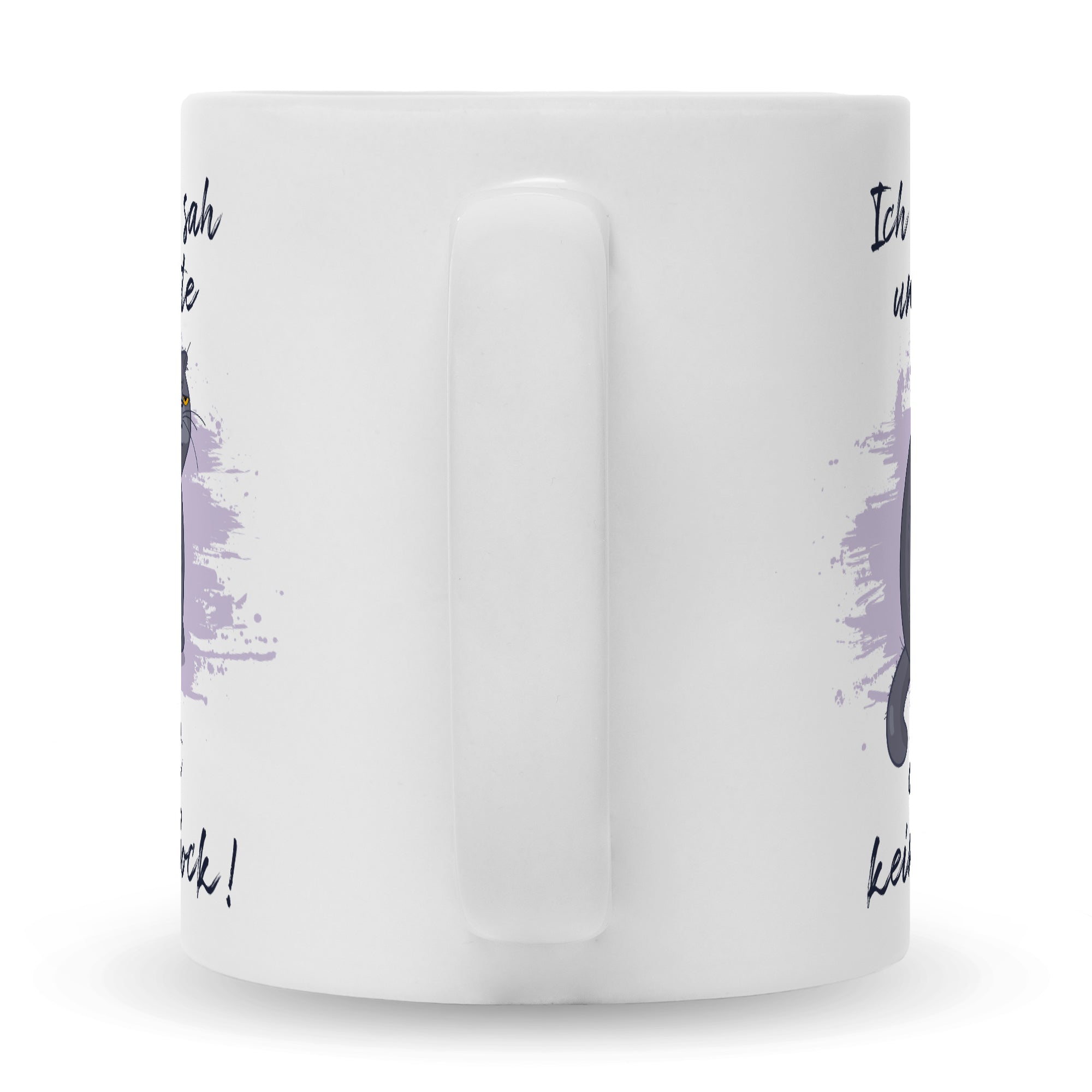 Bedruckte Tasse mit Spruch Ich kam, sah und hatte direkt keinen Bock V2