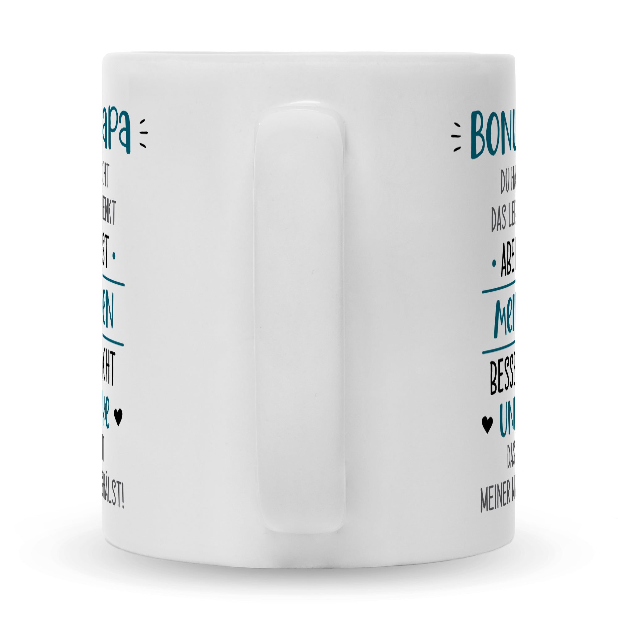 Bedruckte Tasse mit Spruch Bonus Eltern