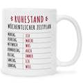Bedruckte Tasse mit Spruch Ruhestand Plan