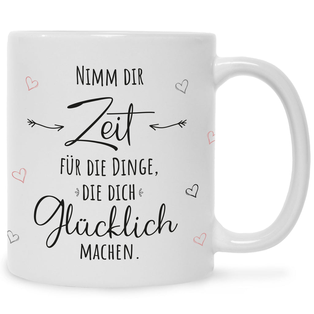Bedruckte Tasse mit Spruch Nimm dir Zeit