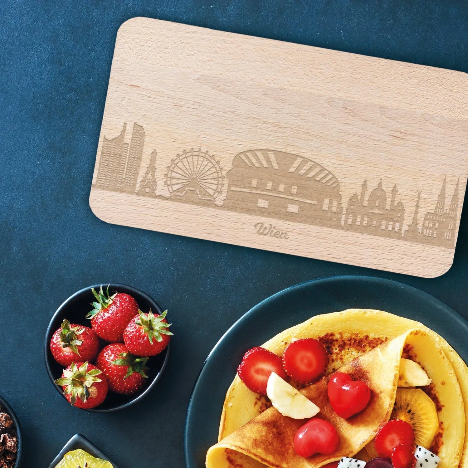 Frühstücksbrettchen Skyline Wien